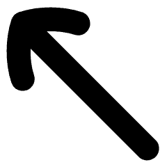Diagonal Line Arrow Upper Left Icon from Flex Solid Set
