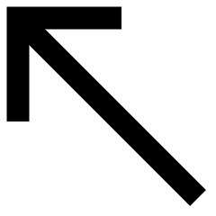 Diagonal Line Arrow Upper Left Icon from Sharp Remix Set