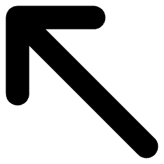 Diagonal Line Arrow Upper Left Icon from Core Solid Set