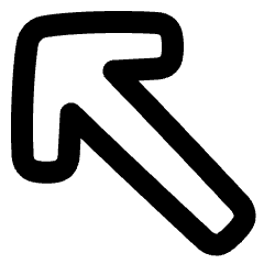 Diagonal Line Arrow Upper Left Icon from Plump Remix Set
