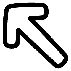 Diagonal Line Arrow Upper Left Icon from Plump Line Set