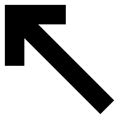 Diagonal Line Arrow Upper Left Icon from Sharp Solid Set