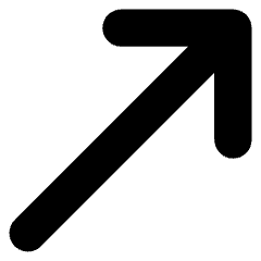 Diagonal Line Arrow Upper Right Icon from Core Solid Set