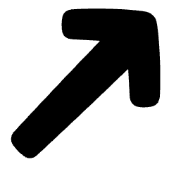 Diagonal Line Arrow Upper Right Icon from Plump Solid Set