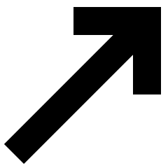 Diagonal Line Arrow Upper Right Icon from Sharp Solid Set