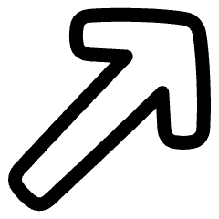Diagonal Line Arrow Upper Right Icon from Plump Line Set