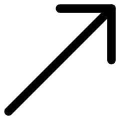 Diagonal Line Arrow Upper Right Icon from Core Line Set