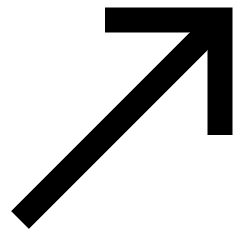 Diagonal Line Arrow Upper Right Icon from Sharp Remix Set