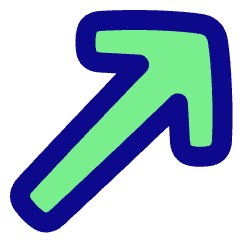 Diagonal Line Arrow Upper Right Icon from Plump Pop Set