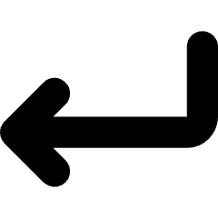 Line Arrow Bend Down Left Icon from Core Solid Set