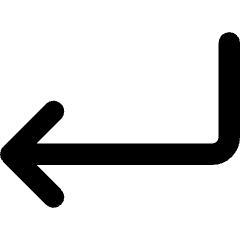 Line Arrow Bend Down Left Icon from Core Remix Set