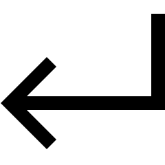 Line Arrow Bend Down Left Icon from Sharp Line Set