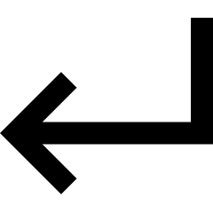 Line Arrow Bend Down Left Icon from Sharp Remix Set