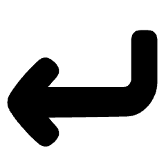 Line Arrow Bend Down Left Icon from Plump Solid Set