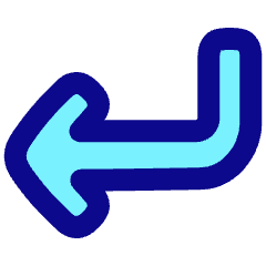 Line Arrow Bend Down Left Icon from Plump Pop Set