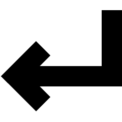 Line Arrow Bend Down Left Icon from Sharp Solid Set