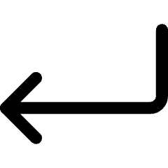 Line Arrow Bend Down Left Icon from Core Line Set