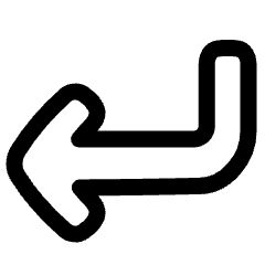 Line Arrow Bend Down Left Icon from Plump Line Set