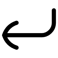 Line Arrow Bend Down Left Icon from Flex Line Set