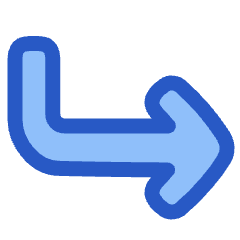 Line Arrow Bend Down Right  Icon from Plump Duo Set
