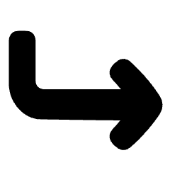 Line Arrow Bend Down Right  Icon from Plump Solid Set