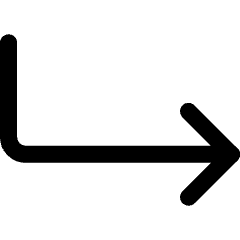 Line Arrow Bend Down Right  Icon from Core Line Set