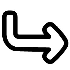 Line Arrow Bend Down Right  Icon from Plump Line Set