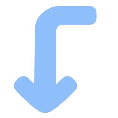 Line Arrow Bend Left Down Icon from Plump Flat Set
