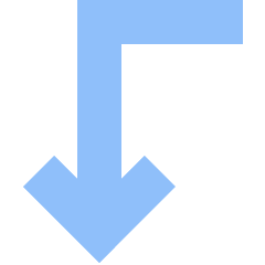 Line Arrow Bend Left Down Icon from Sharp Flat Set