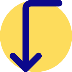 Line Arrow Bend Left Down Icon from Core Pop Set