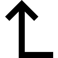 Line Arrow Bend Left Up Icon from Sharp Remix Set