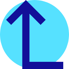 Line Arrow Bend Left Up Icon from Sharp Pop Set