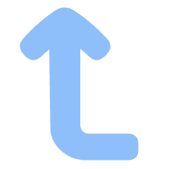 Line Arrow Bend Left Up Icon from Plump Flat Set