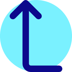 Line Arrow Bend Left Up Icon from Core Pop Set