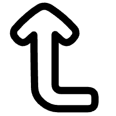 Line Arrow Bend Left Up Icon from Plump Line Set