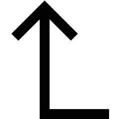 Line Arrow Bend Left Up Icon from Sharp Line Set