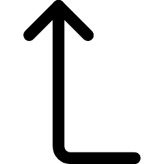 Line Arrow Bend Left Up Icon from Core Line Set