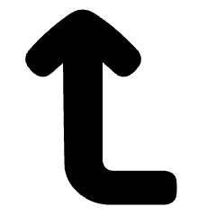 Line Arrow Bend Left Up Icon from Plump Solid Set