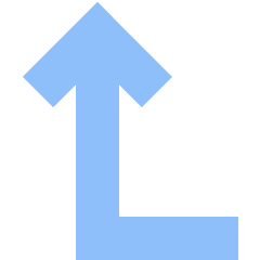 Line Arrow Bend Left Up Icon from Sharp Flat Set