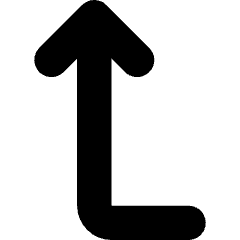 Line Arrow Bend Left Up Icon from Core Solid Set