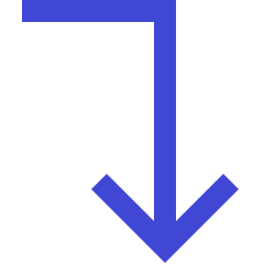 Line Arrow Bend Right Down Icon from Sharp Duo Set