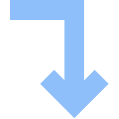 Line Arrow Bend Right Down Icon from Sharp Flat Set