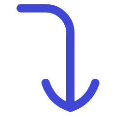 Line Arrow Bend Right Down Icon from Flex Duo Set