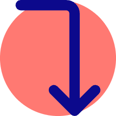 Line Arrow Bend Right Down Icon from Core Pop Set