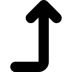 Line Arrow Bend Right Up 2 Icon from Core Solid Set