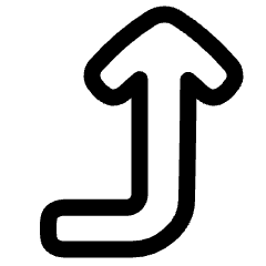 Line Arrow Bend Right Up 2 Icon from Plump Line Set