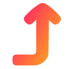 Line Arrow Bend Right Up 2 Icon from Plump Gradient Set