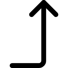 Line Arrow Bend Right Up 2 Icon from Core Line Set