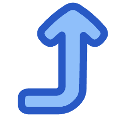 Line Arrow Bend Right Up 2 Icon from Plump Duo Set