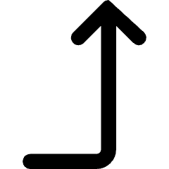 Line Arrow Bend Right Up 2 Icon from Core Remix Set
